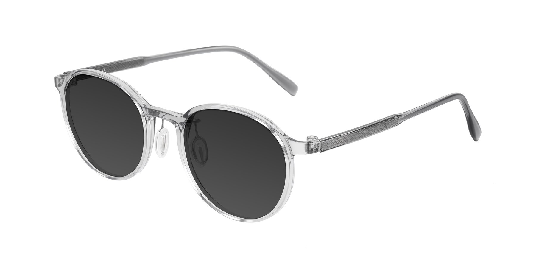 Angle of Durrell in Translucent Smoky Blue with Gray Tinted Lenses