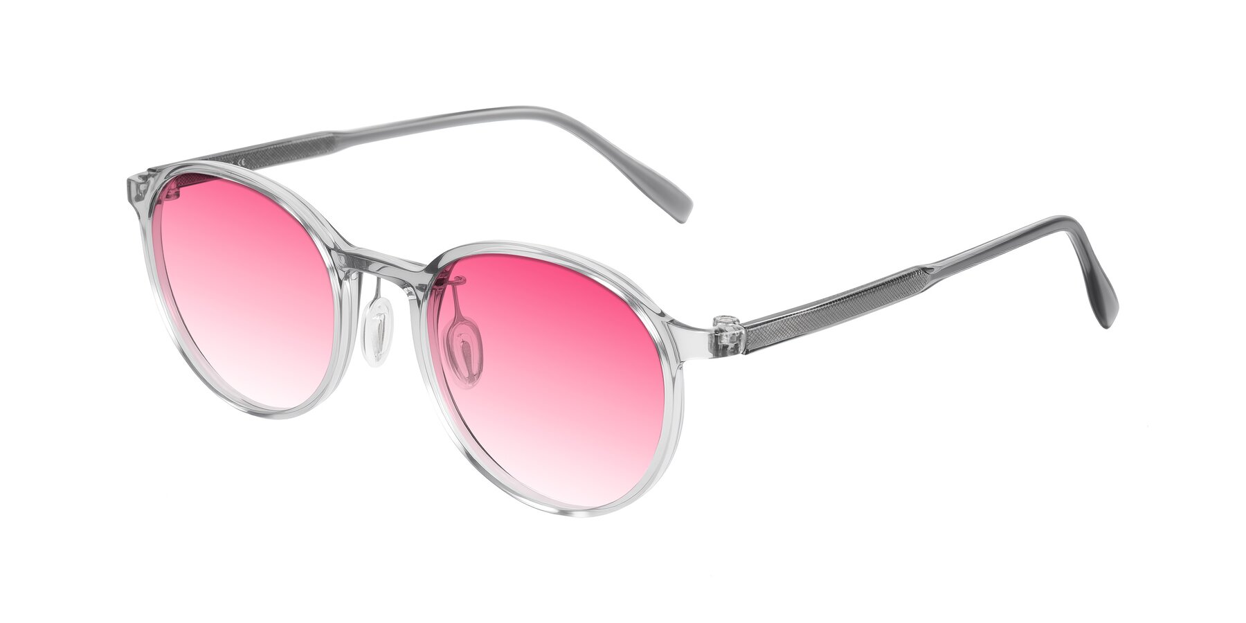 Angle of Durrell in Translucent Smoky Blue with Pink Gradient Lenses