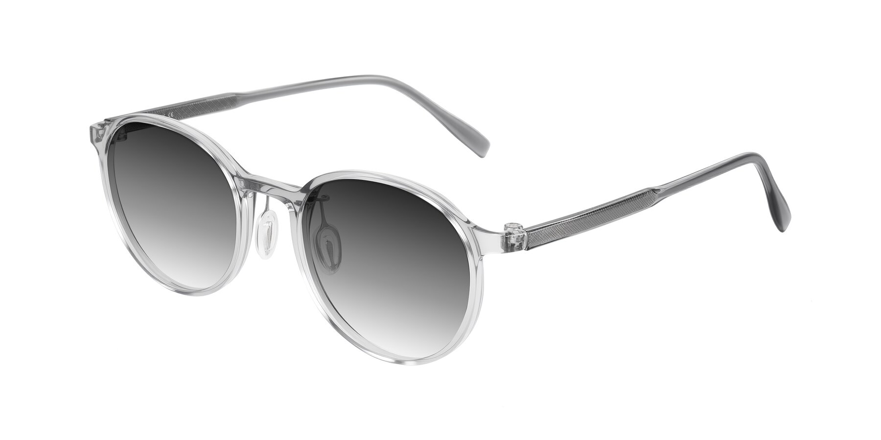 Angle of Durrell in Translucent Smoky Blue with Gray Gradient Lenses