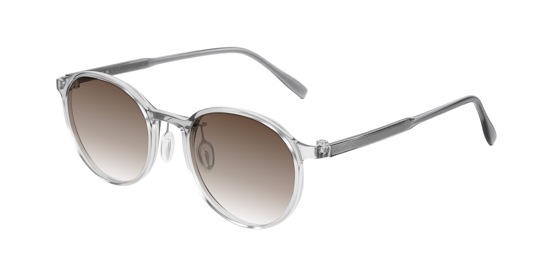 Angle of Durrell in Translucent Smoky Blue with Brown Gradient Lenses