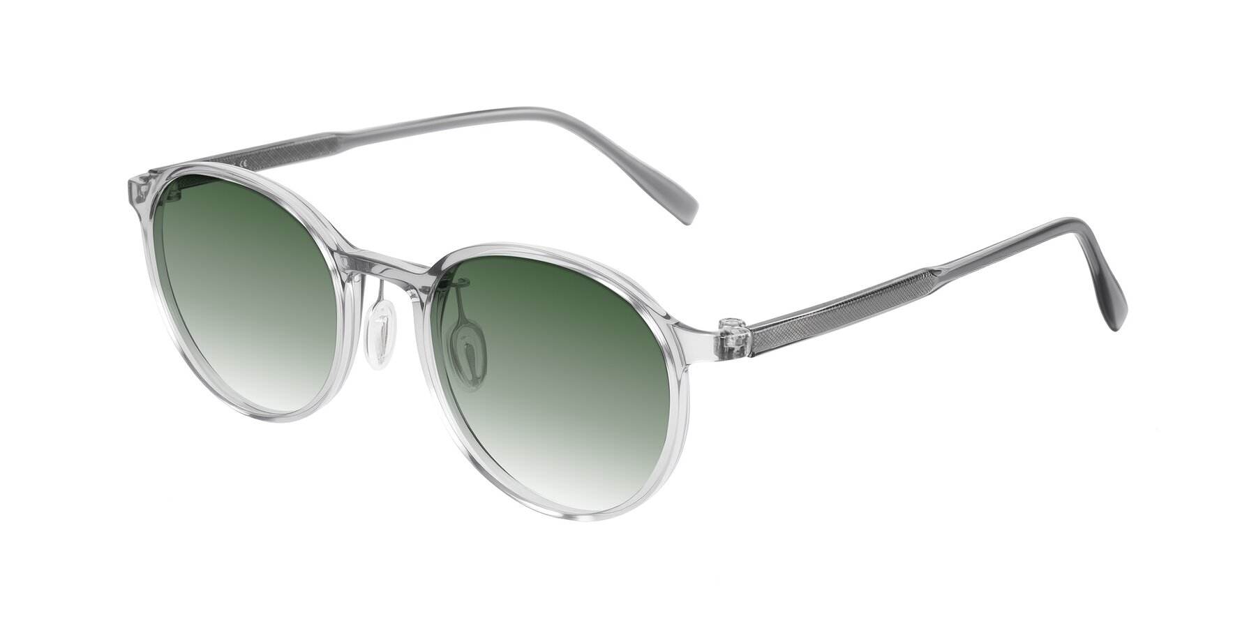 Angle of Durrell in Translucent Smoky Blue with Green Gradient Lenses