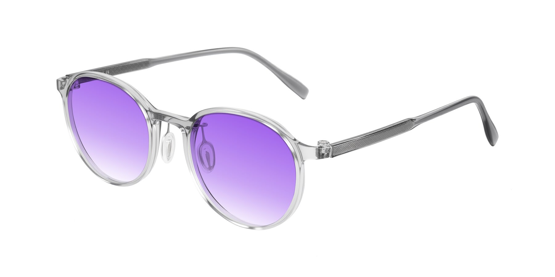 Angle of Durrell in Translucent Smoky Blue with Purple Gradient Lenses