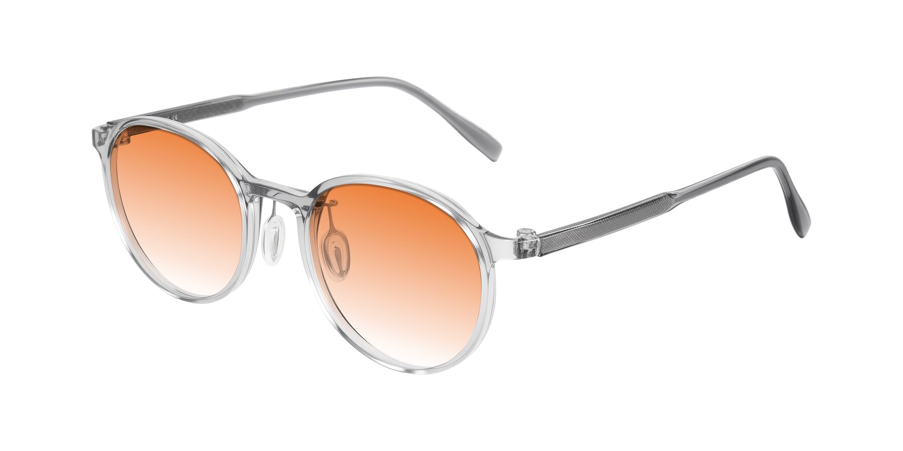Angle of Durrell in Translucent Smoky Blue with Orange Gradient Lenses