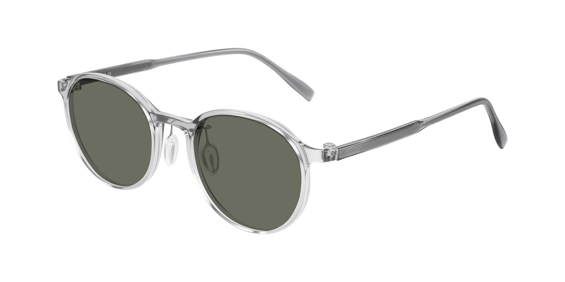 Angle of Durrell in Translucent Smoky Blue with Gray Polarized Lenses