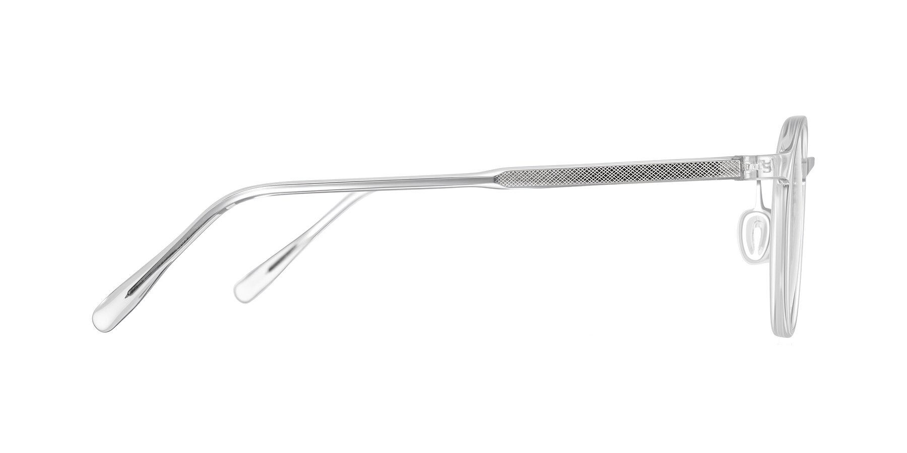 Side of Durrell in Clear with Clear Eyeglass Lenses