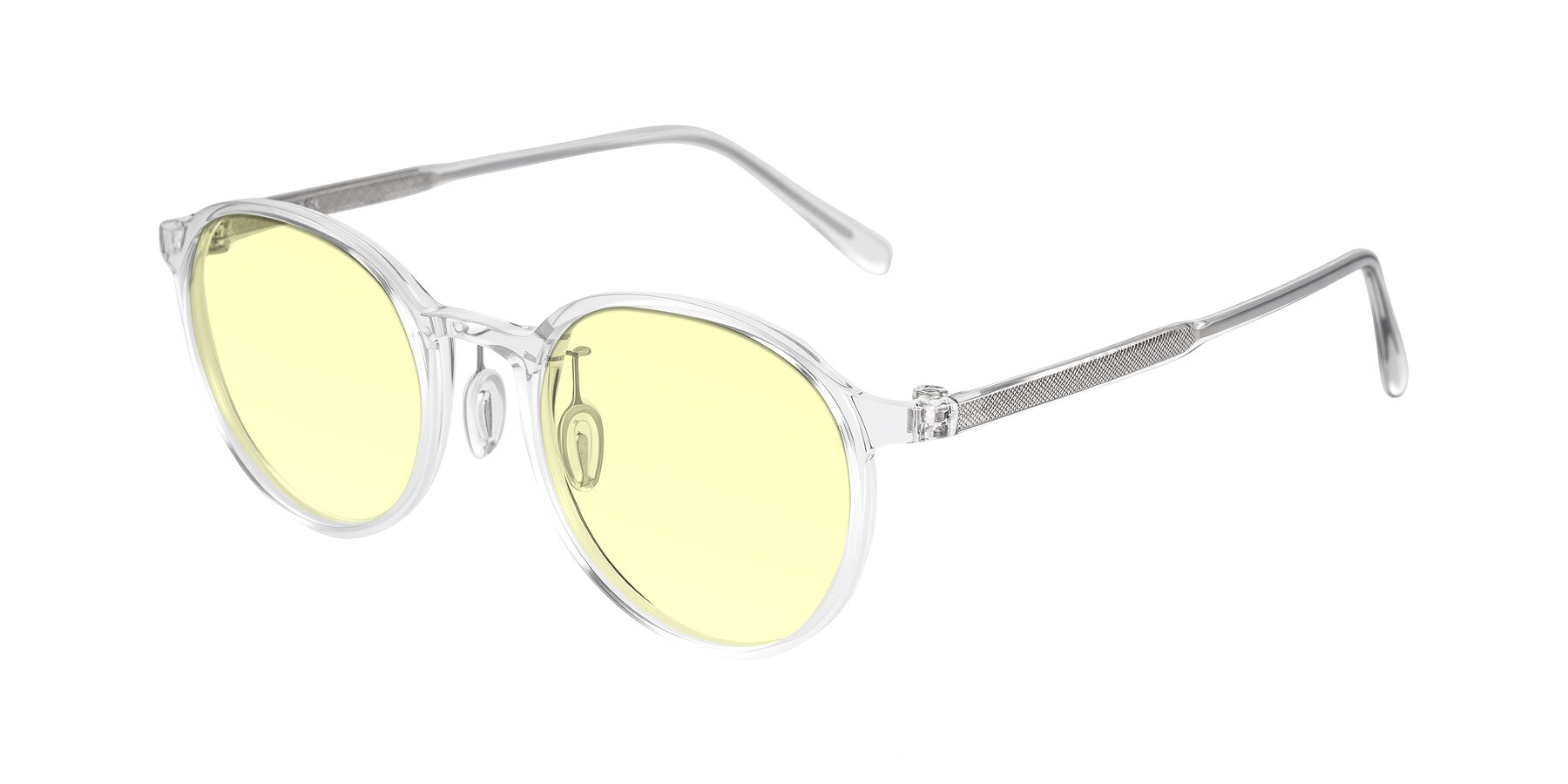Angle of Durrell in Clear with Light Yellow Tinted Lenses