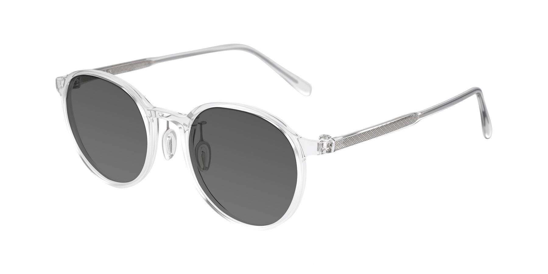 Angle of Durrell in Clear with Medium Gray Tinted Lenses