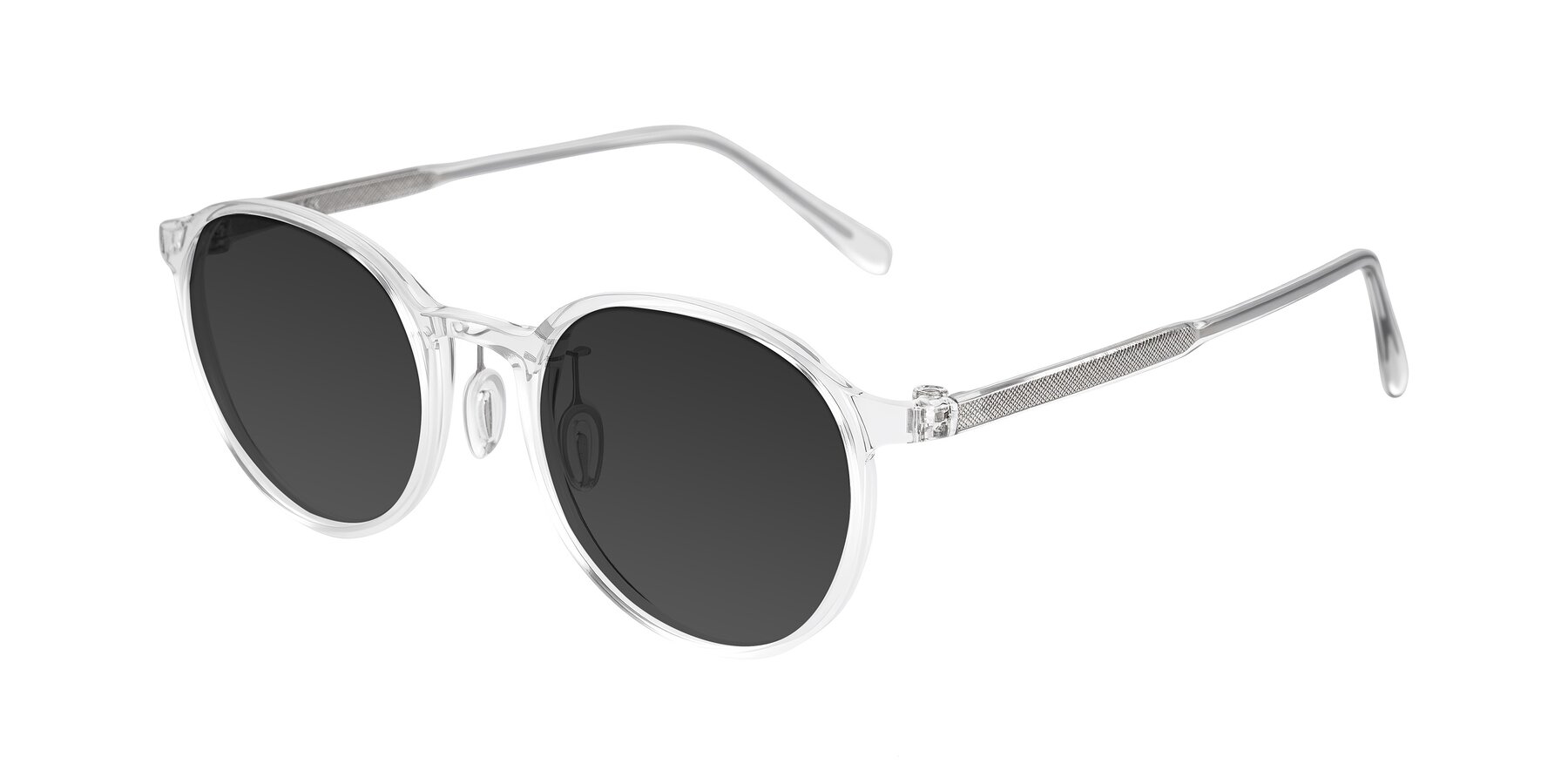 Angle of Durrell in Clear with Gray Tinted Lenses