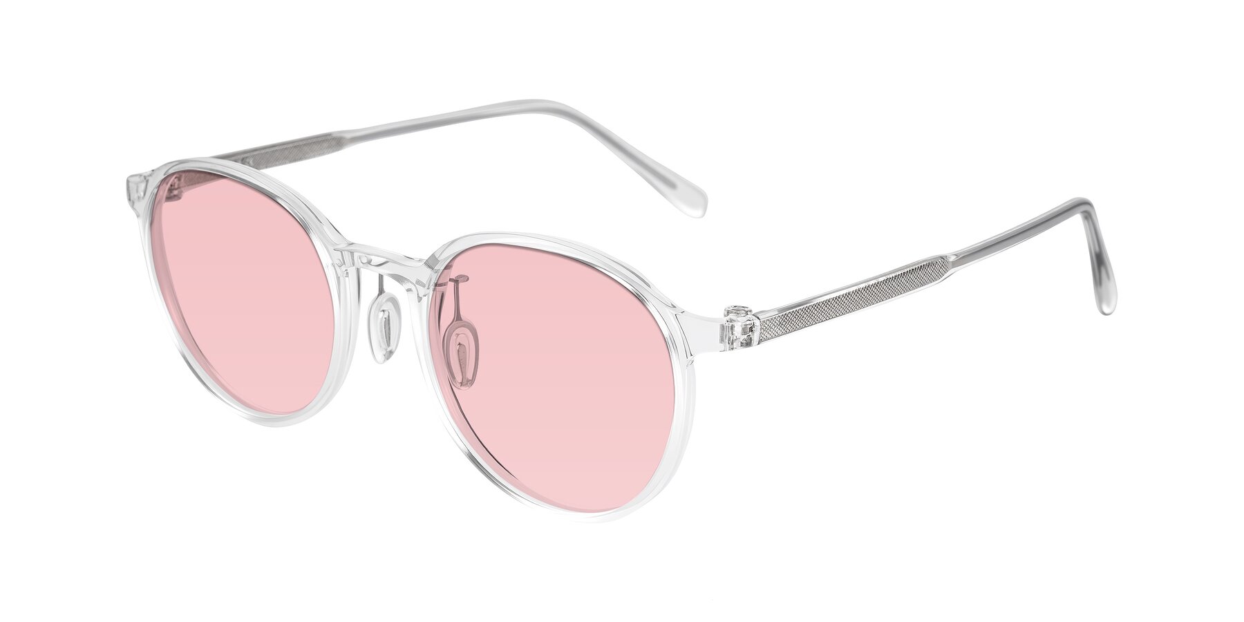 Angle of Durrell in Clear with Light Garnet Tinted Lenses