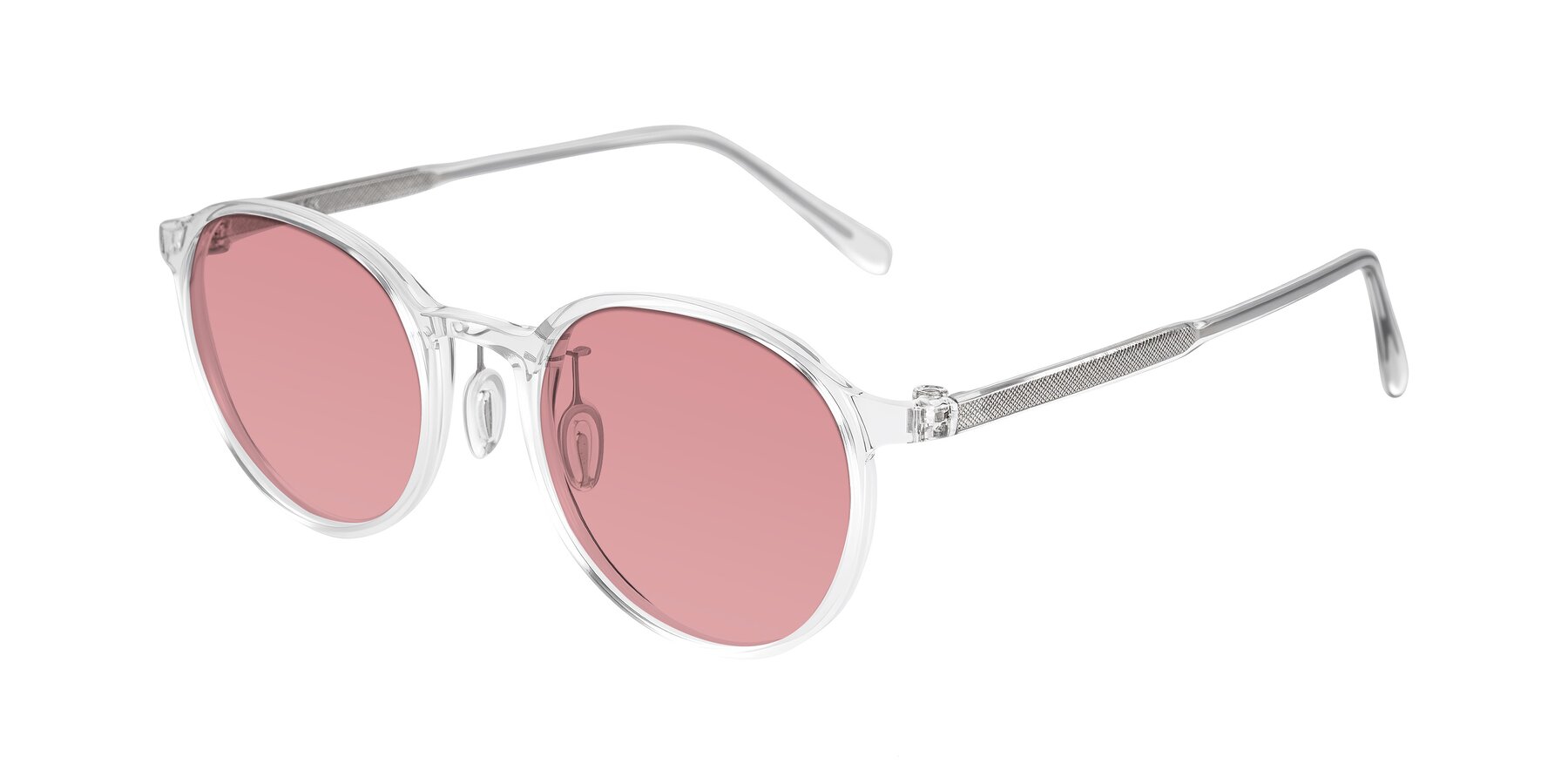 Angle of Durrell in Clear with Medium Garnet Tinted Lenses