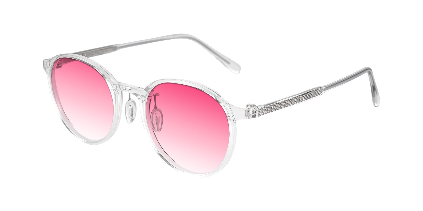 Angle of Durrell in Clear with Pink Gradient Lenses