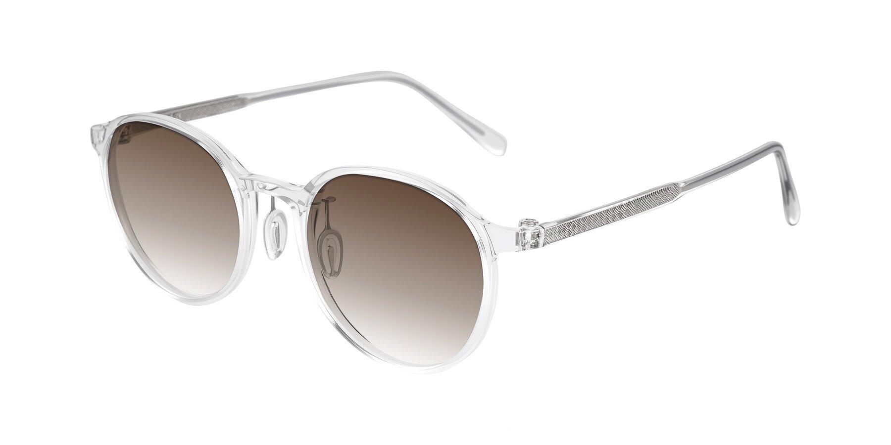 Angle of Durrell in Clear with Brown Gradient Lenses