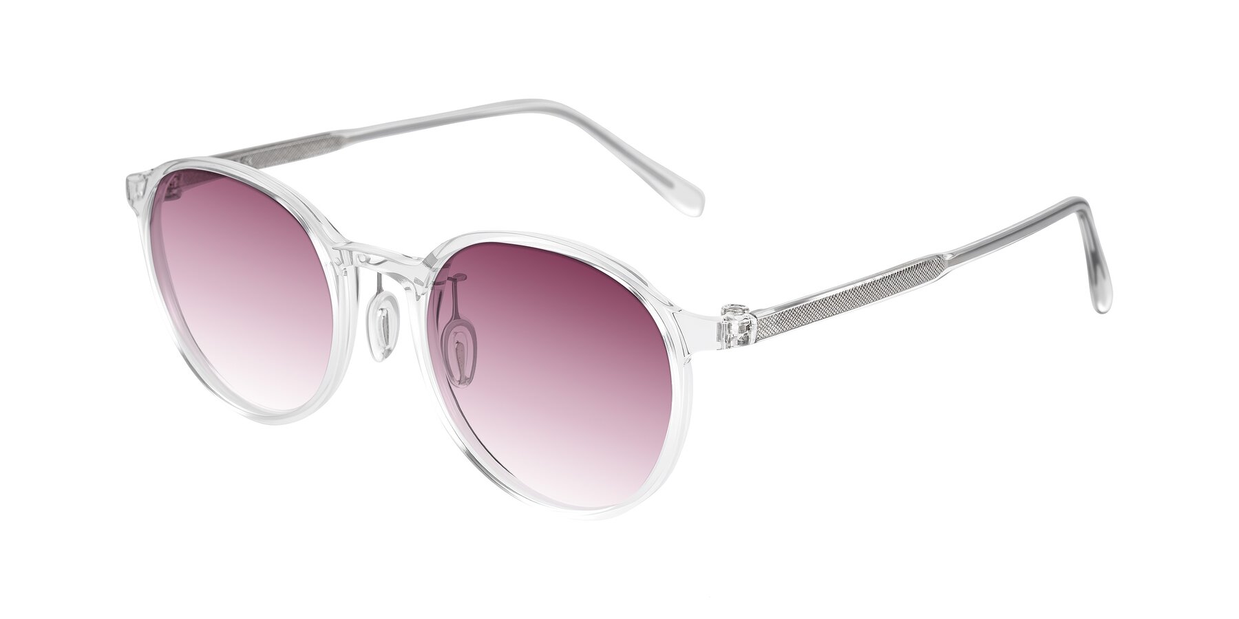 Angle of Durrell in Clear with Wine Gradient Lenses