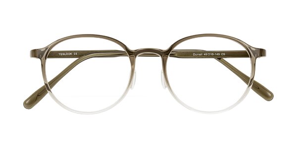 Front of Durrell in Brown/Clear