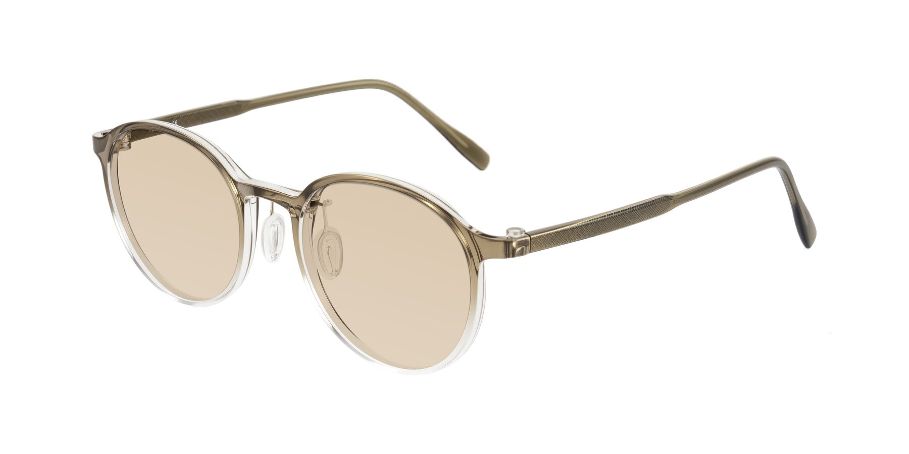 Angle of Durrell in Brown/Clear with Light Brown Tinted Lenses