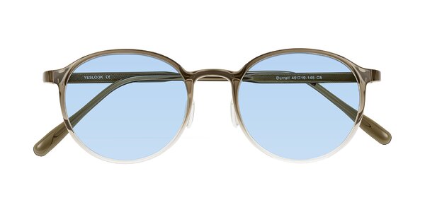 Front of Durrell in Brown/Clear