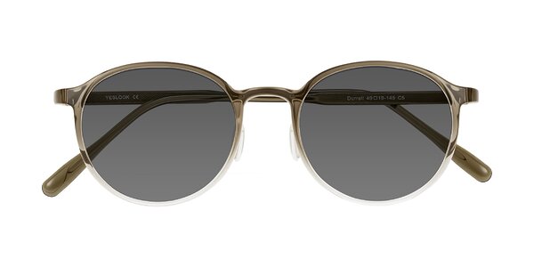 Front of Durrell in Brown/Clear