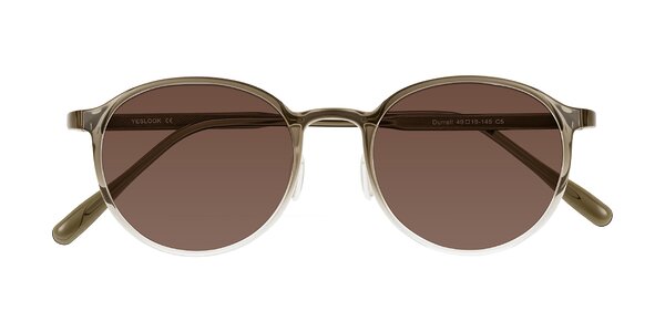Front of Durrell in Brown/Clear