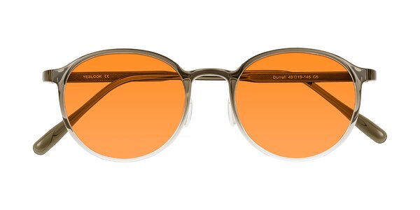 Front of Durrell in Brown/Clear