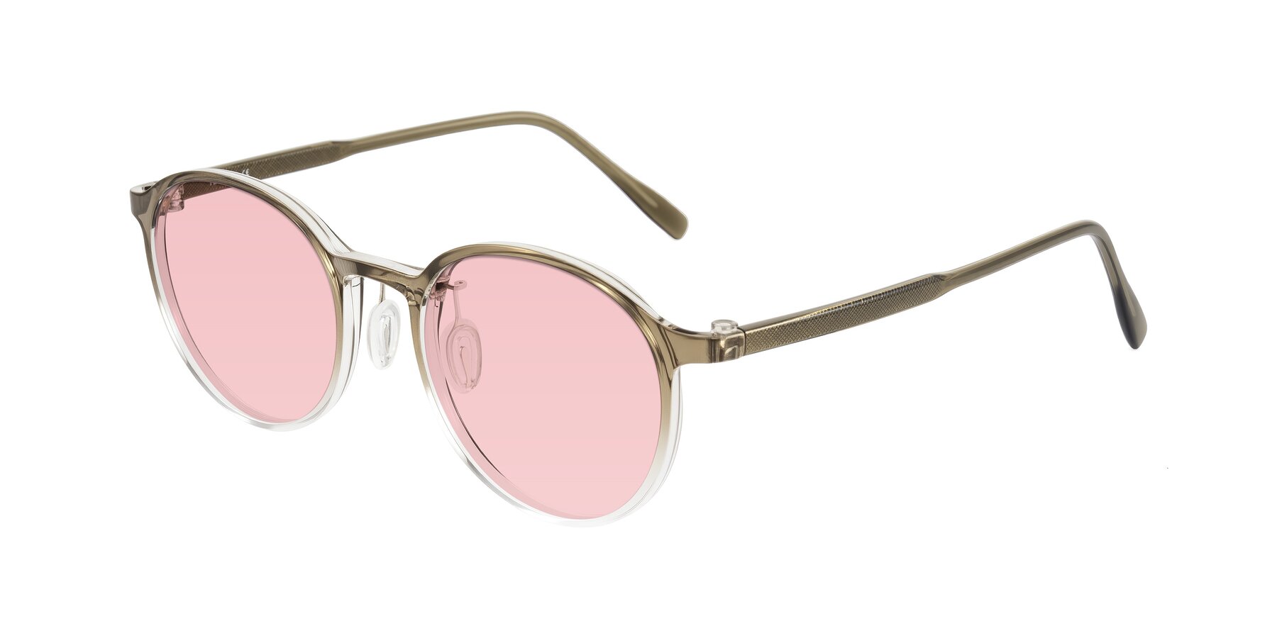 Angle of Durrell in Brown/Clear with Light Garnet Tinted Lenses