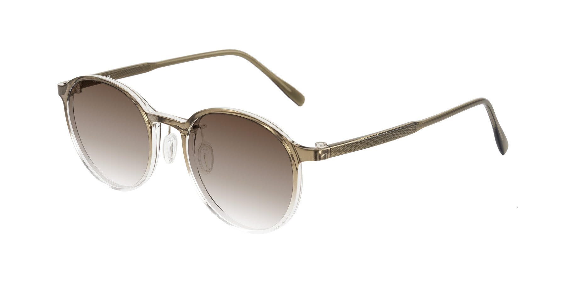 Angle of Durrell in Brown/Clear with Brown Gradient Lenses