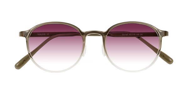 Front of Durrell in Brown/Clear