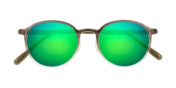 Front of Durrell in Brown/Clear