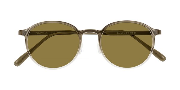 Front of Durrell in Brown/Clear