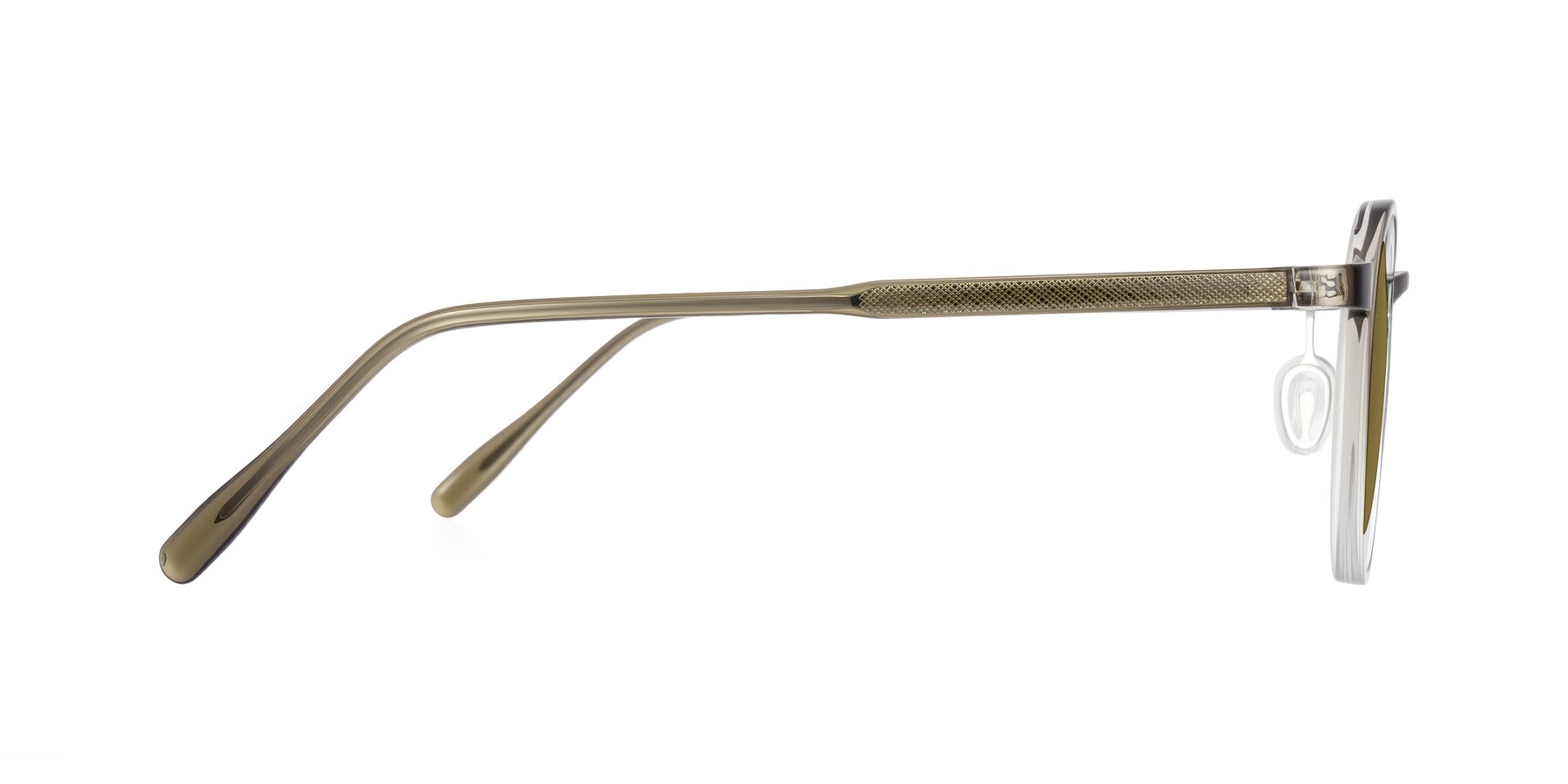 Side of Durrell in Brown/Clear with Brown Polarized Lenses