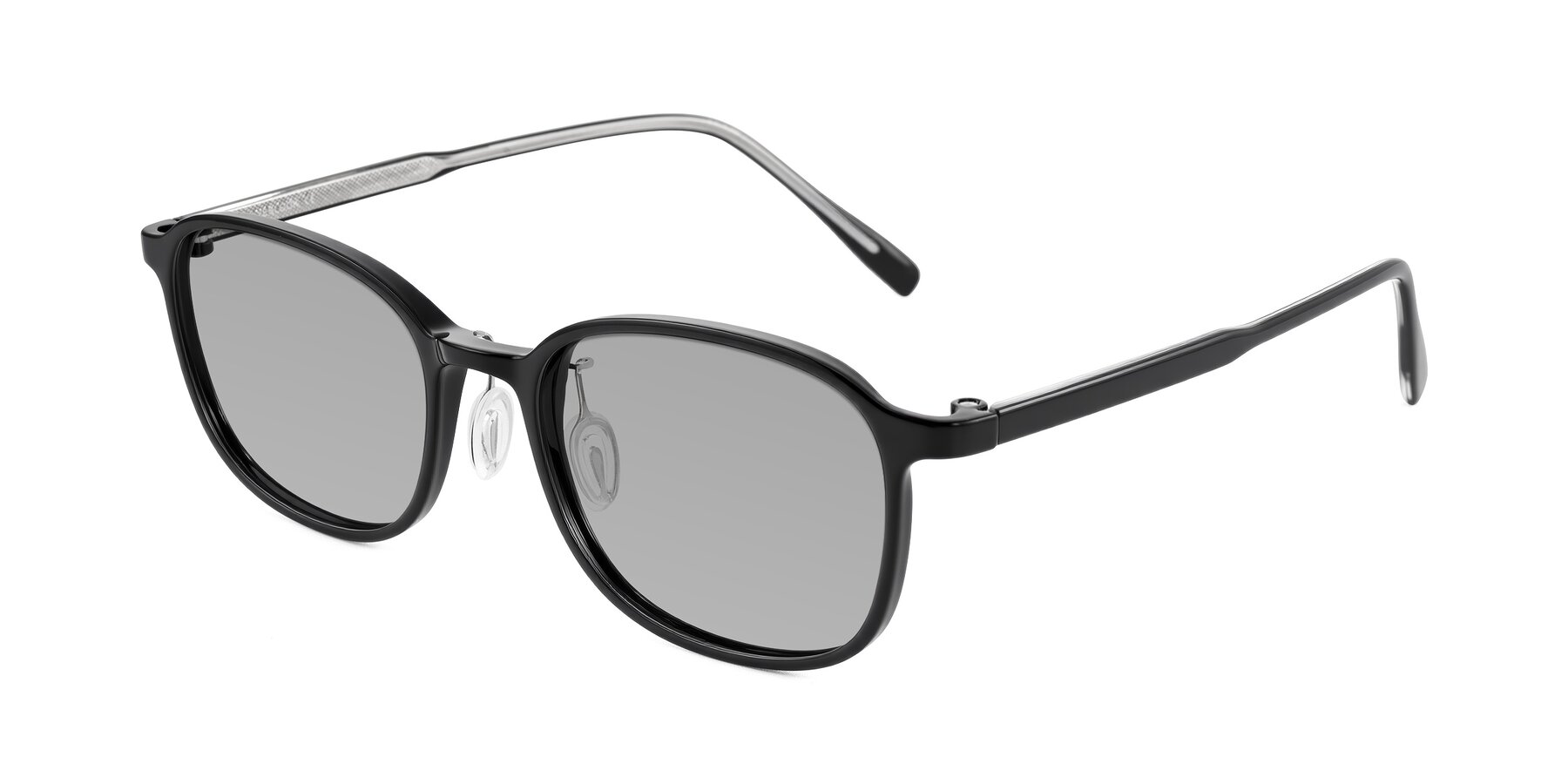 Angle of Sogge in Black with Light Gray Tinted Lenses
