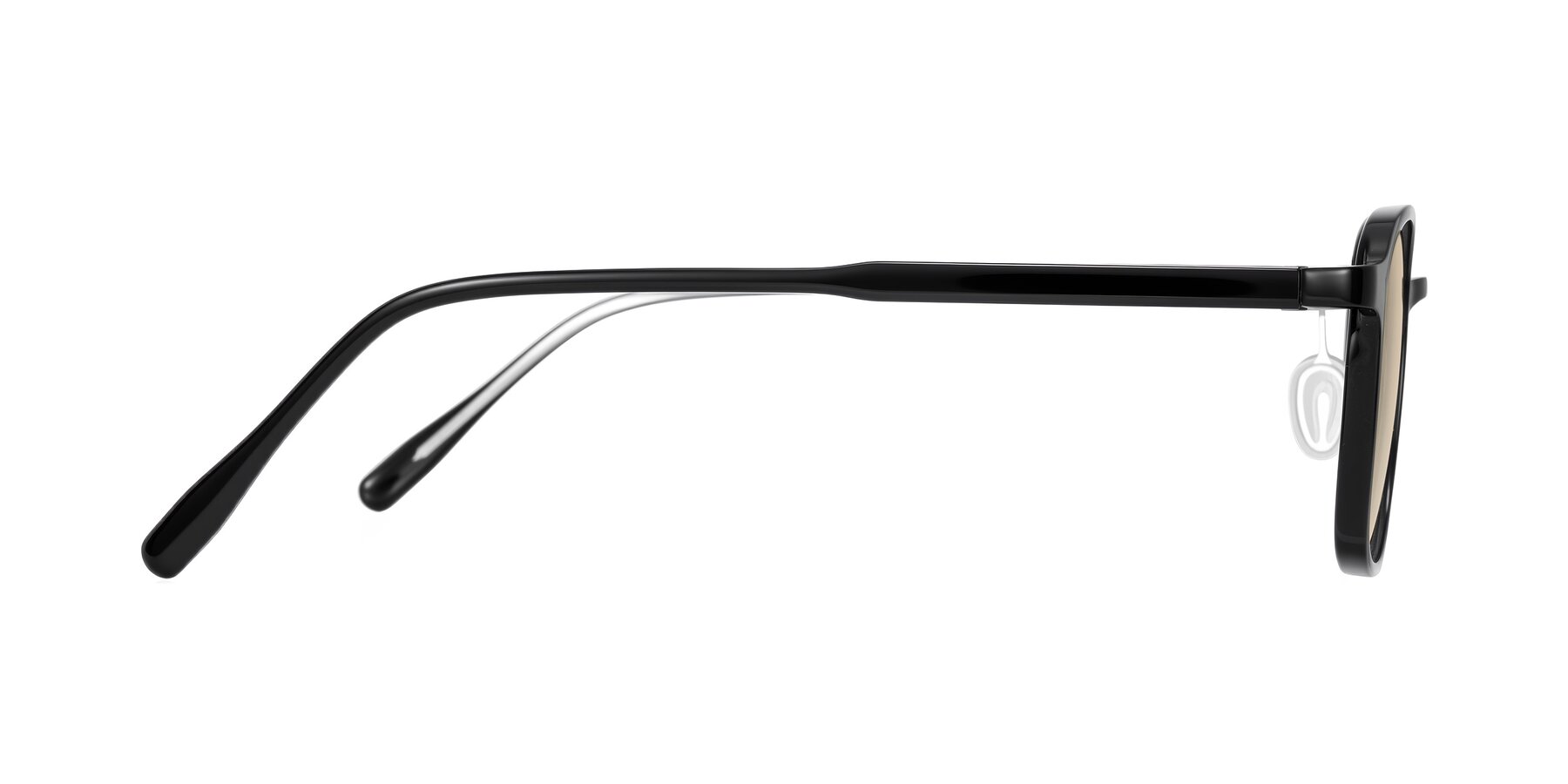 Side of Sogge in Black with Light Brown Tinted Lenses