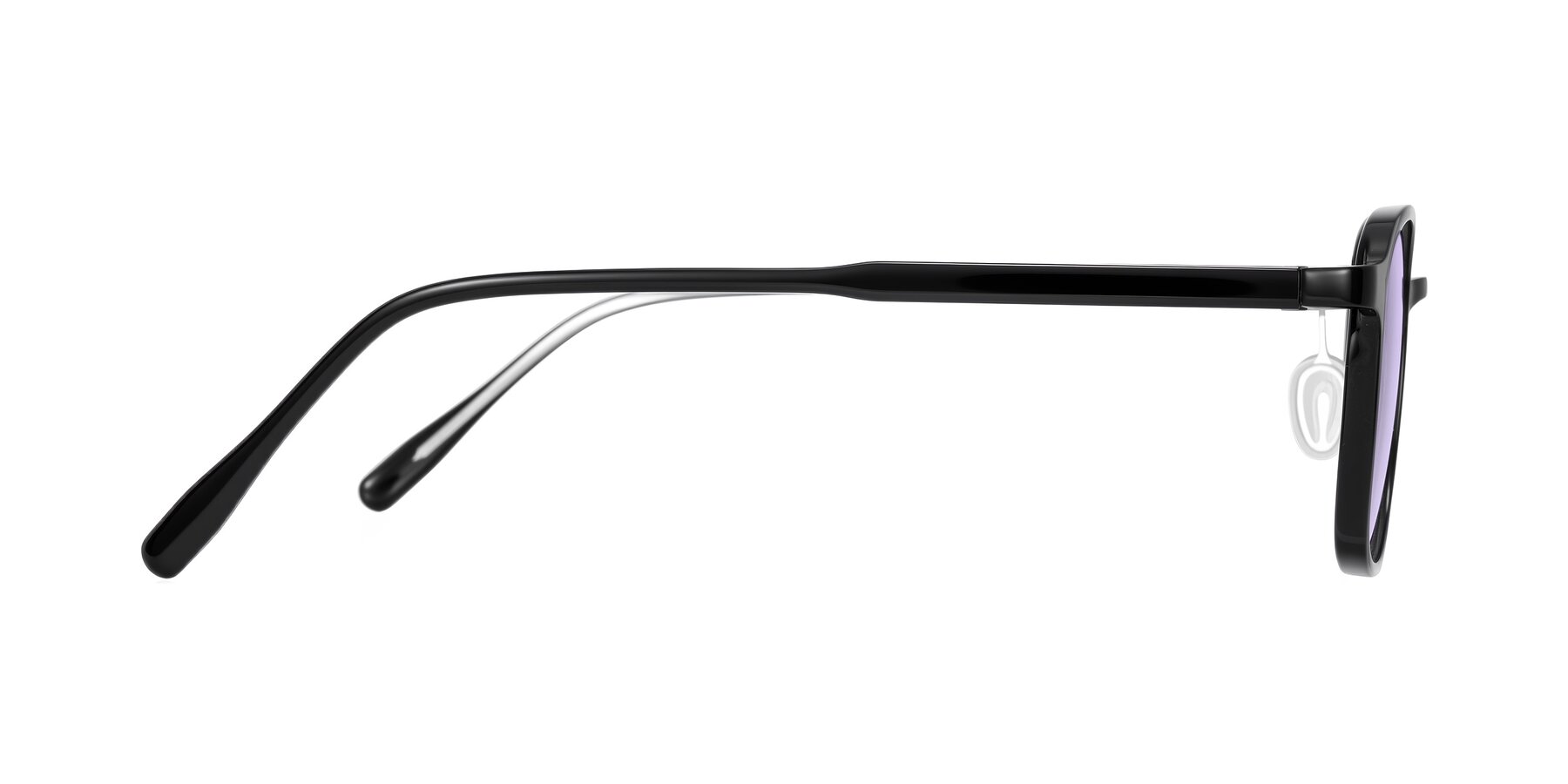 Side of Sogge in Black with Light Purple Tinted Lenses