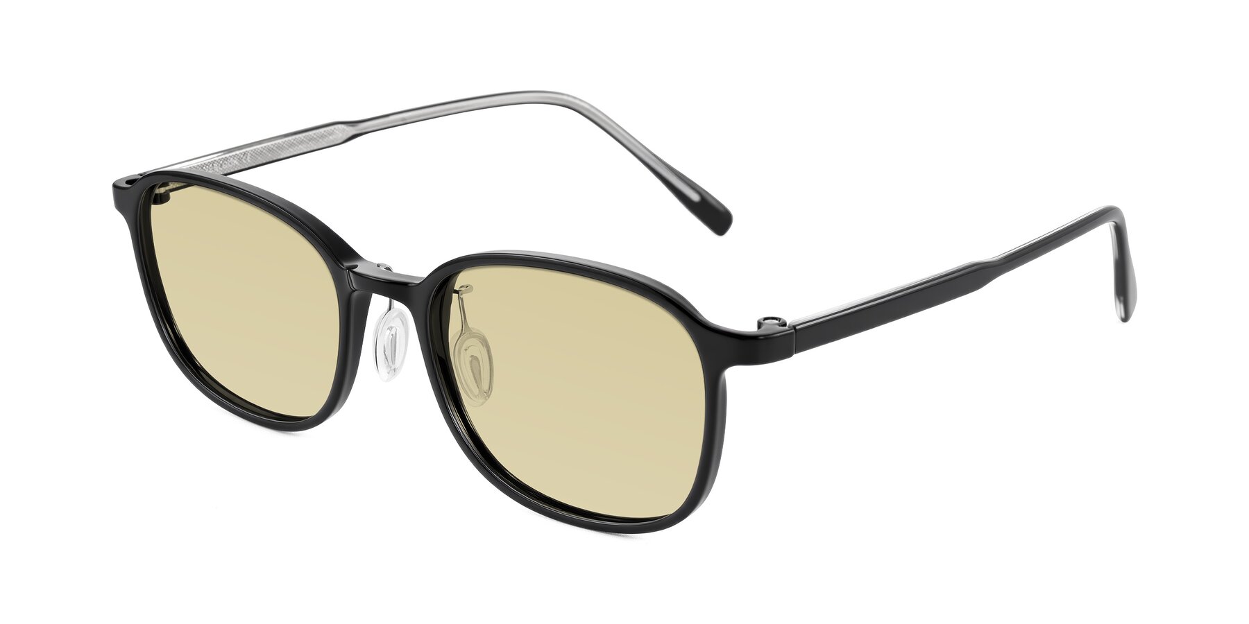 Angle of Sogge in Black with Light Champagne Tinted Lenses