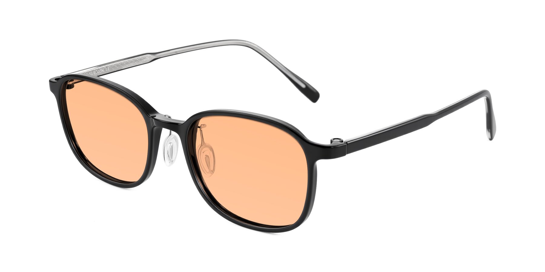 Angle of Sogge in Black with Light Orange Tinted Lenses
