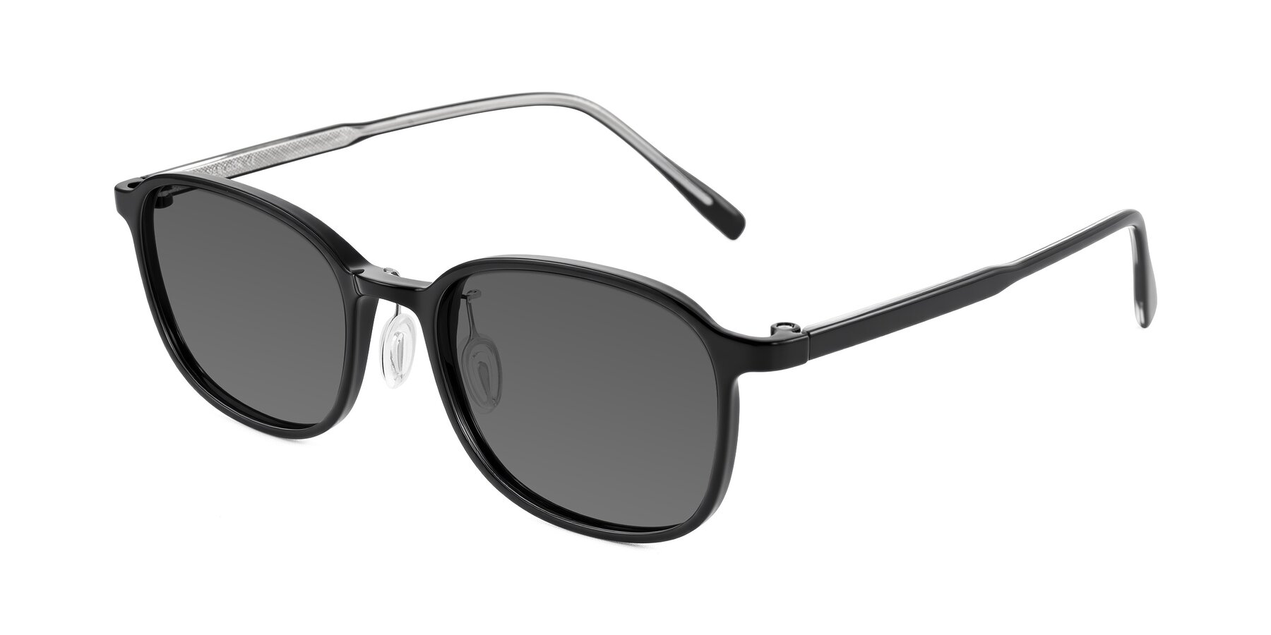 Angle of Sogge in Black with Medium Gray Tinted Lenses