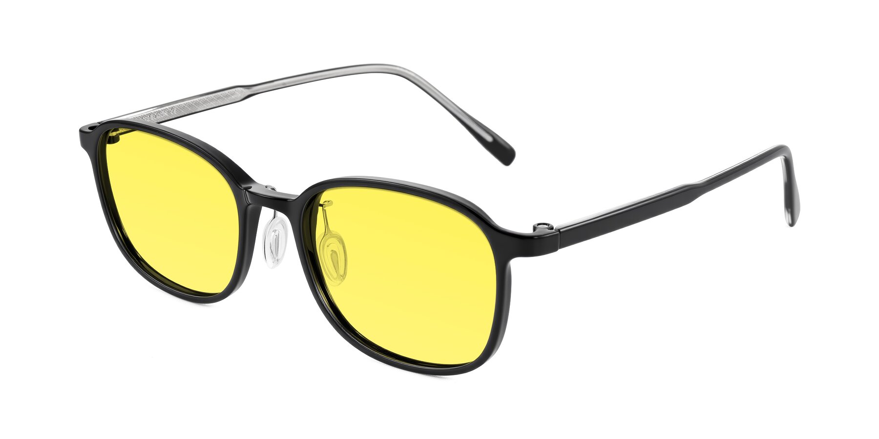 Angle of Sogge in Black with Medium Yellow Tinted Lenses