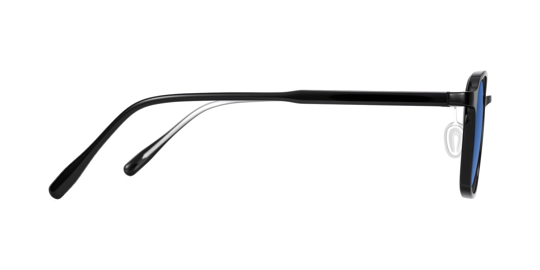 Side of Sogge in Black with Blue Tinted Lenses