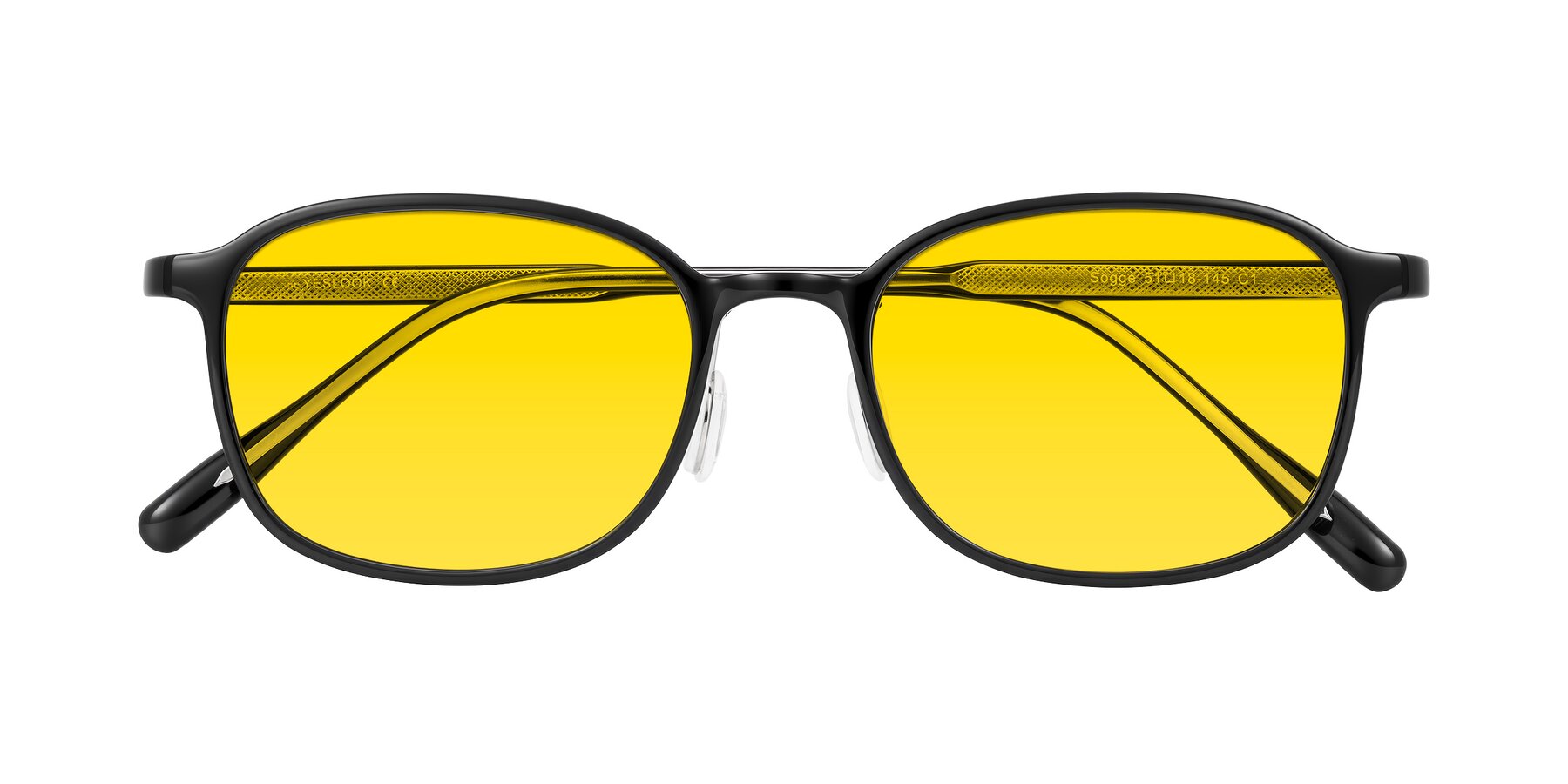 Folded Front of Sogge in Black with Yellow Tinted Lenses