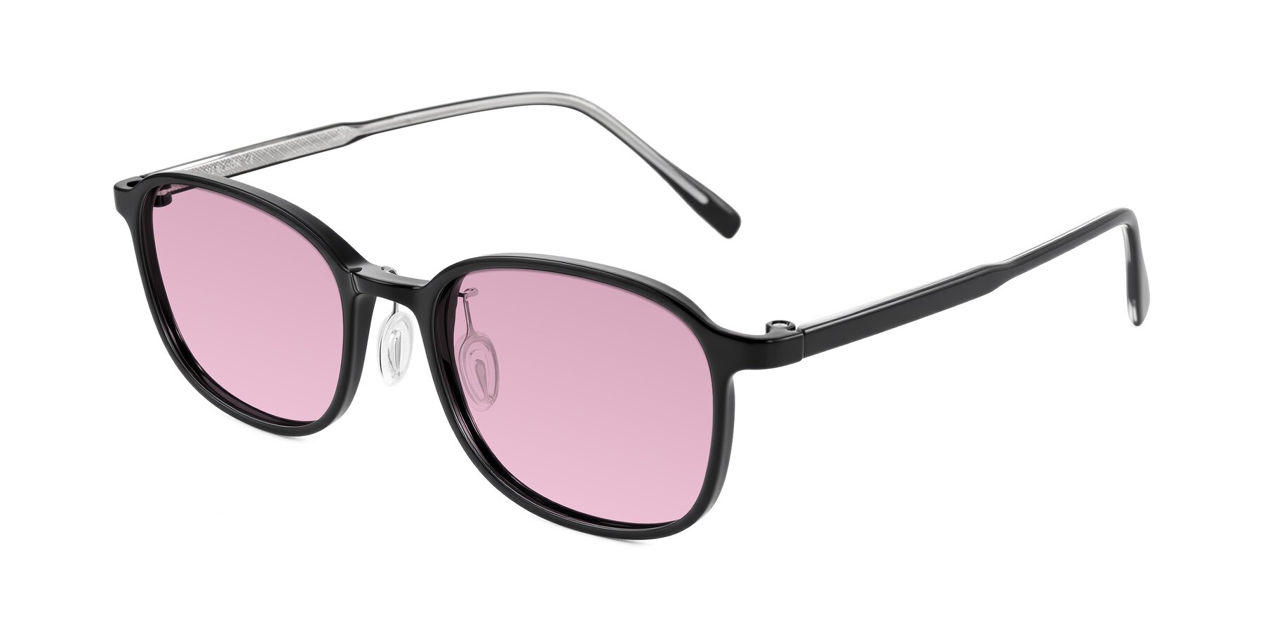 Angle of Sogge in Black with Light Wine Tinted Lenses