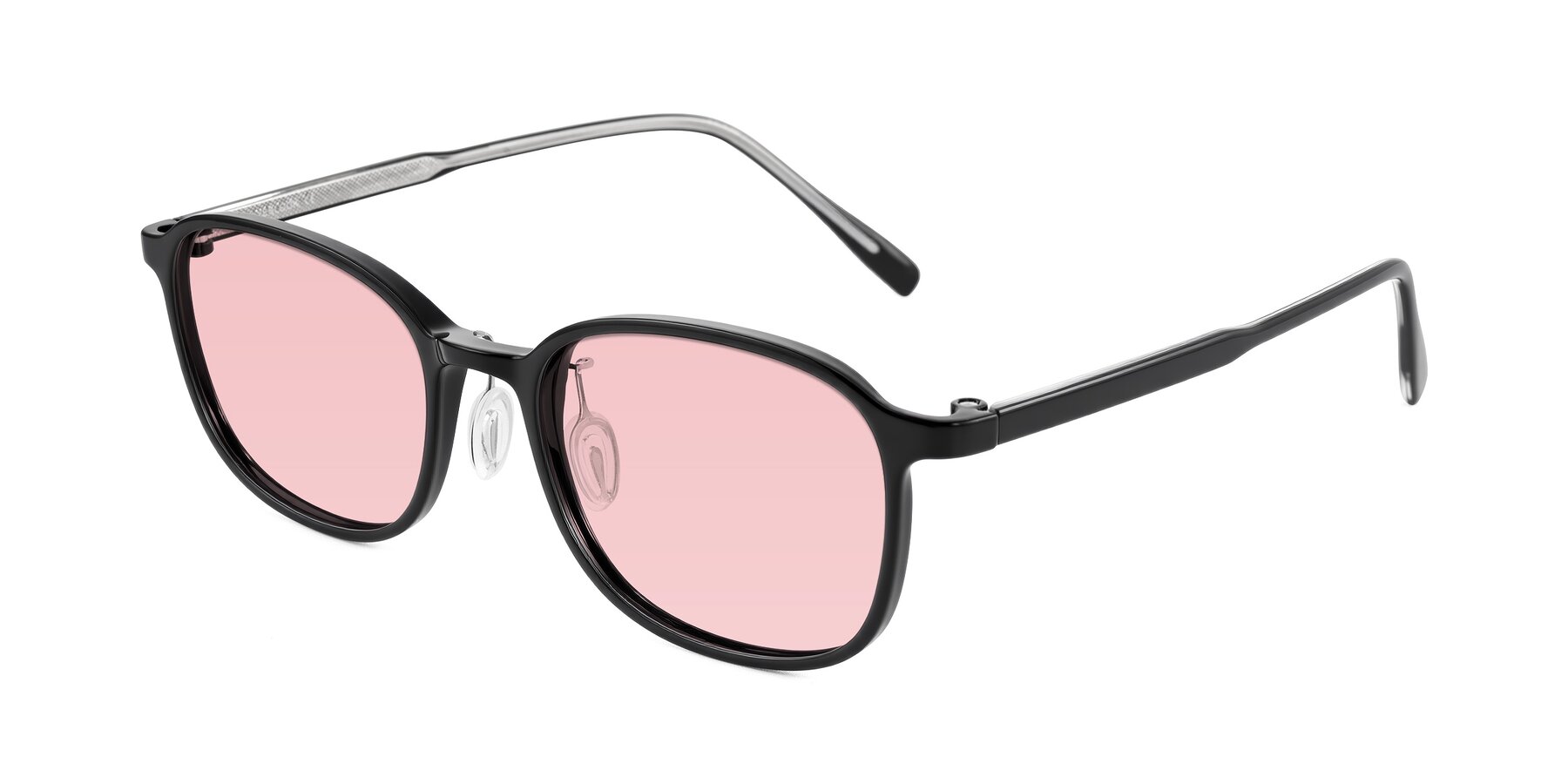 Angle of Sogge in Black with Light Garnet Tinted Lenses
