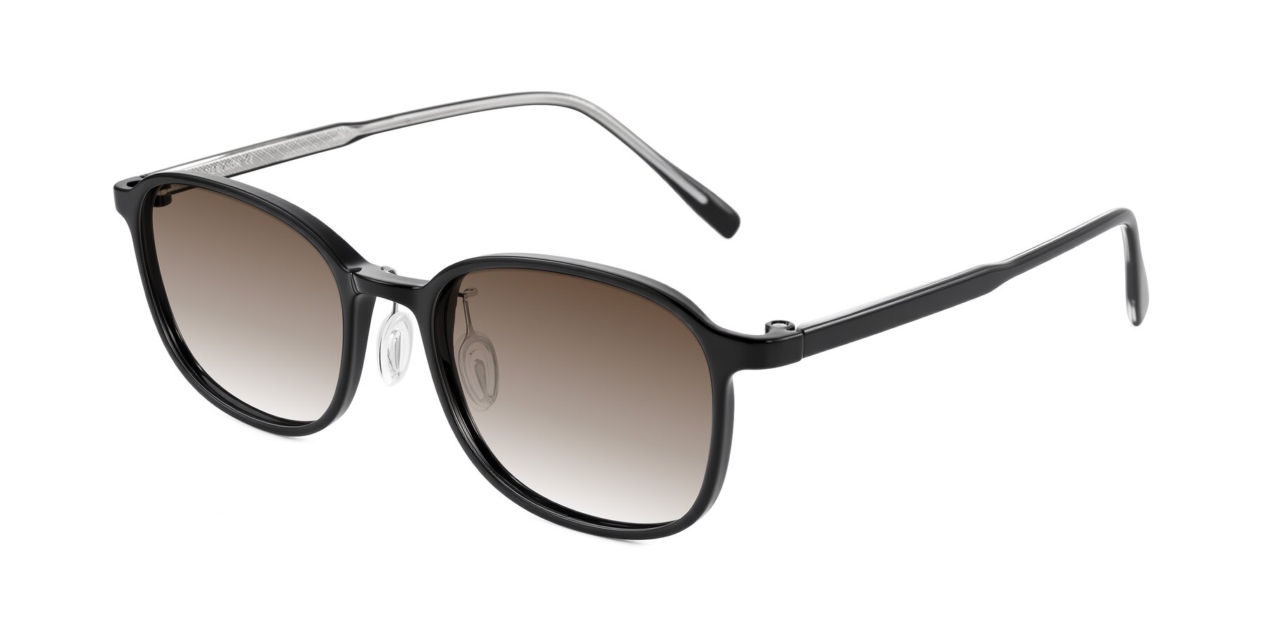 Angle of Sogge in Black with Brown Gradient Lenses