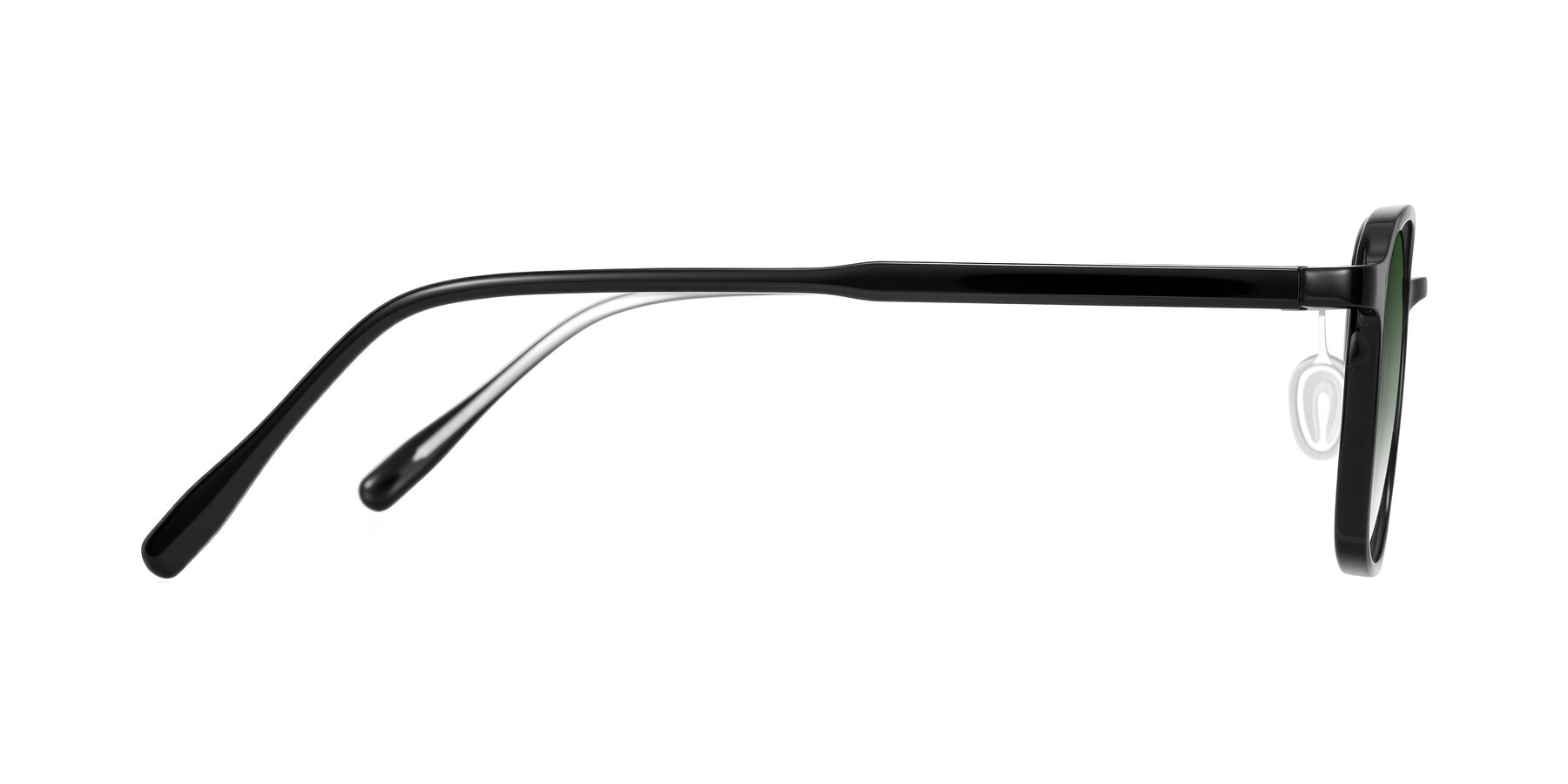 Side of Sogge in Black with Green Gradient Lenses
