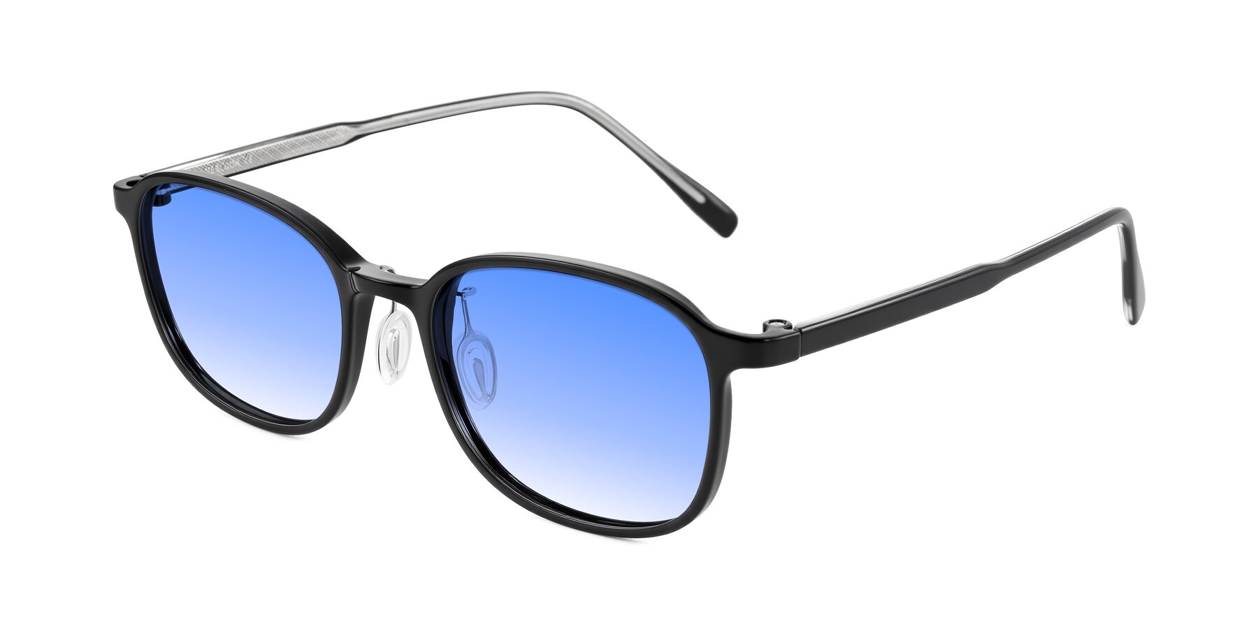 Angle of Sogge in Black with Blue Gradient Lenses