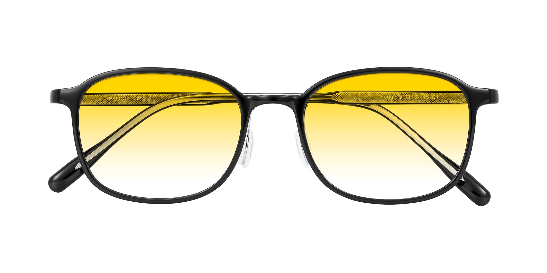 Folded Front of Sogge in Black with Yellow Gradient Lenses