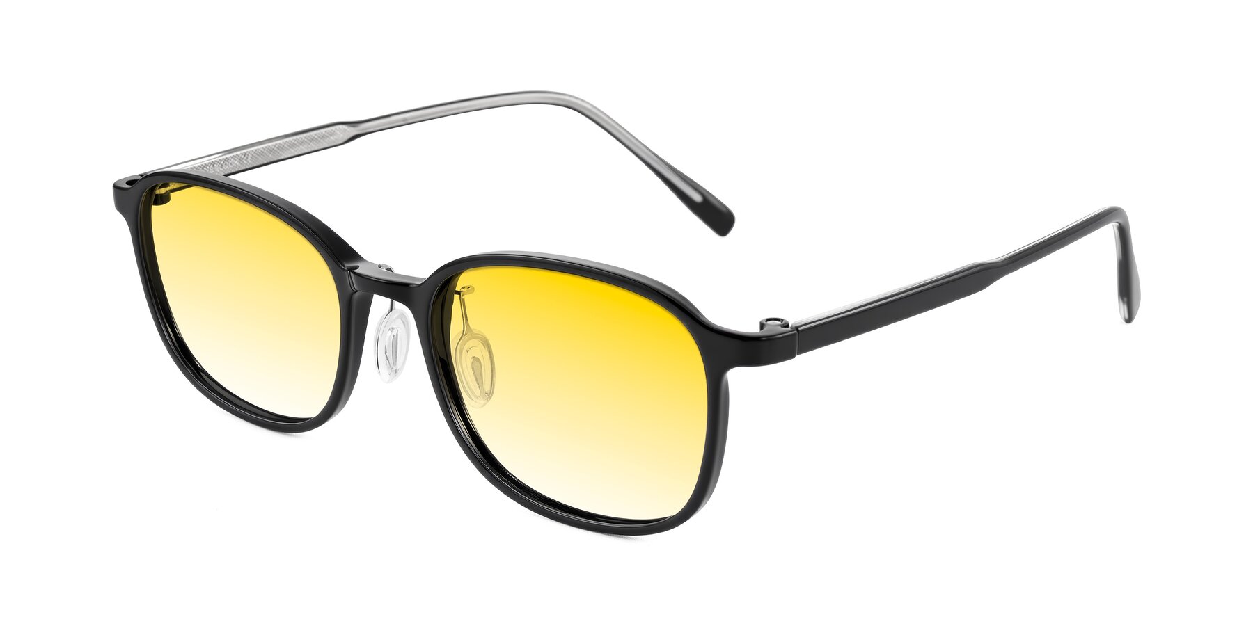 Angle of Sogge in Black with Yellow Gradient Lenses