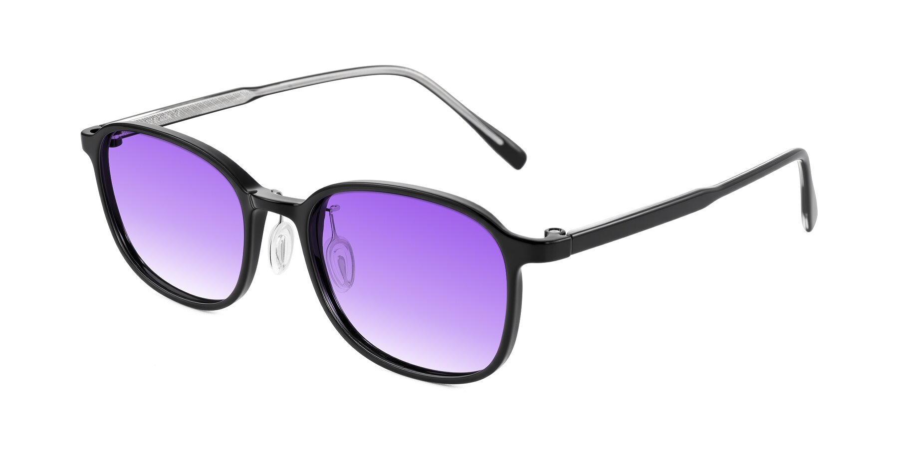Angle of Sogge in Black with Purple Gradient Lenses
