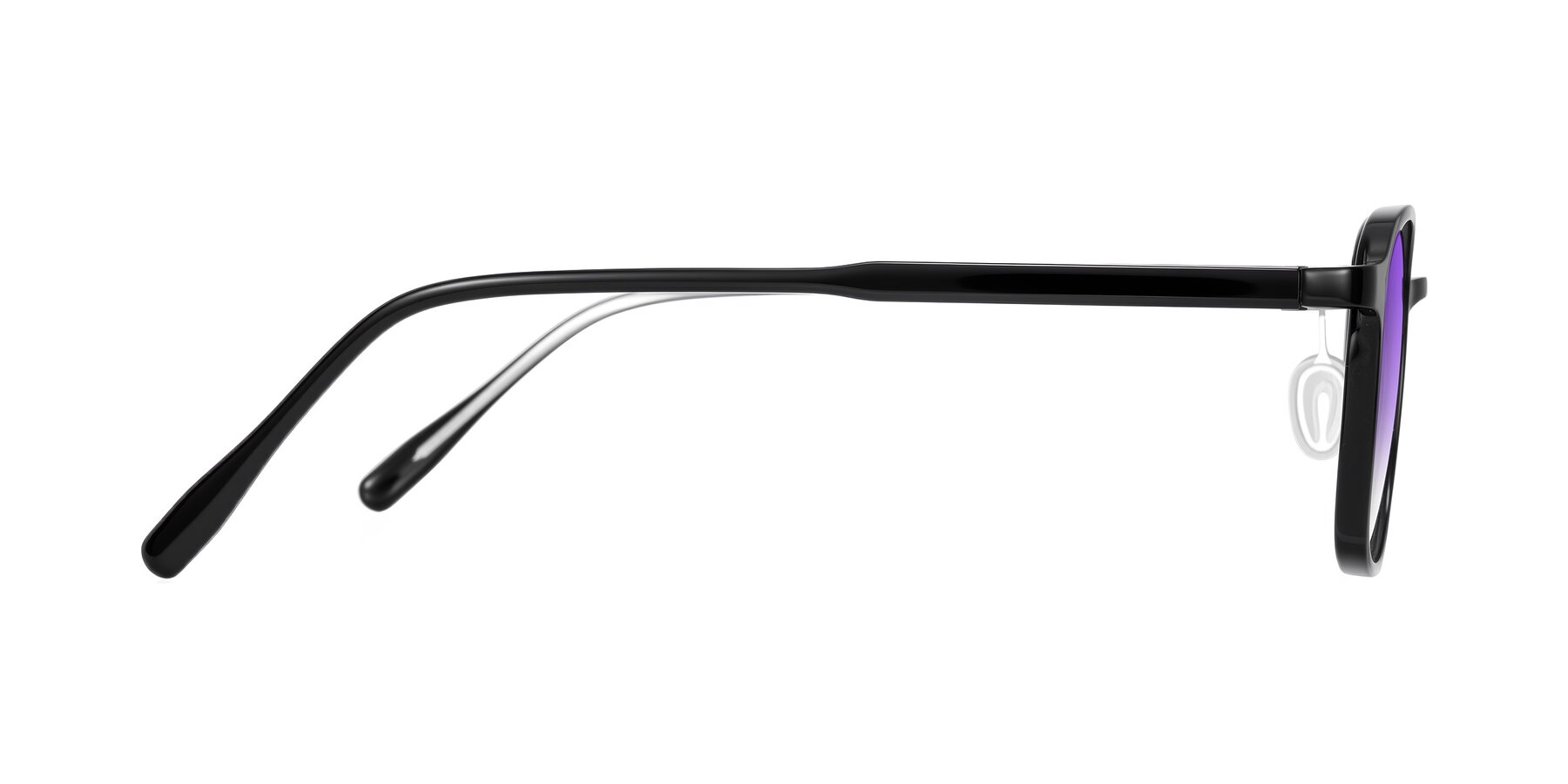 Side of Sogge in Black with Purple Gradient Lenses