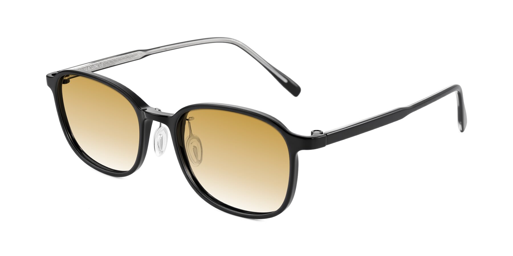 Angle of Sogge in Black with Champagne Gradient Lenses