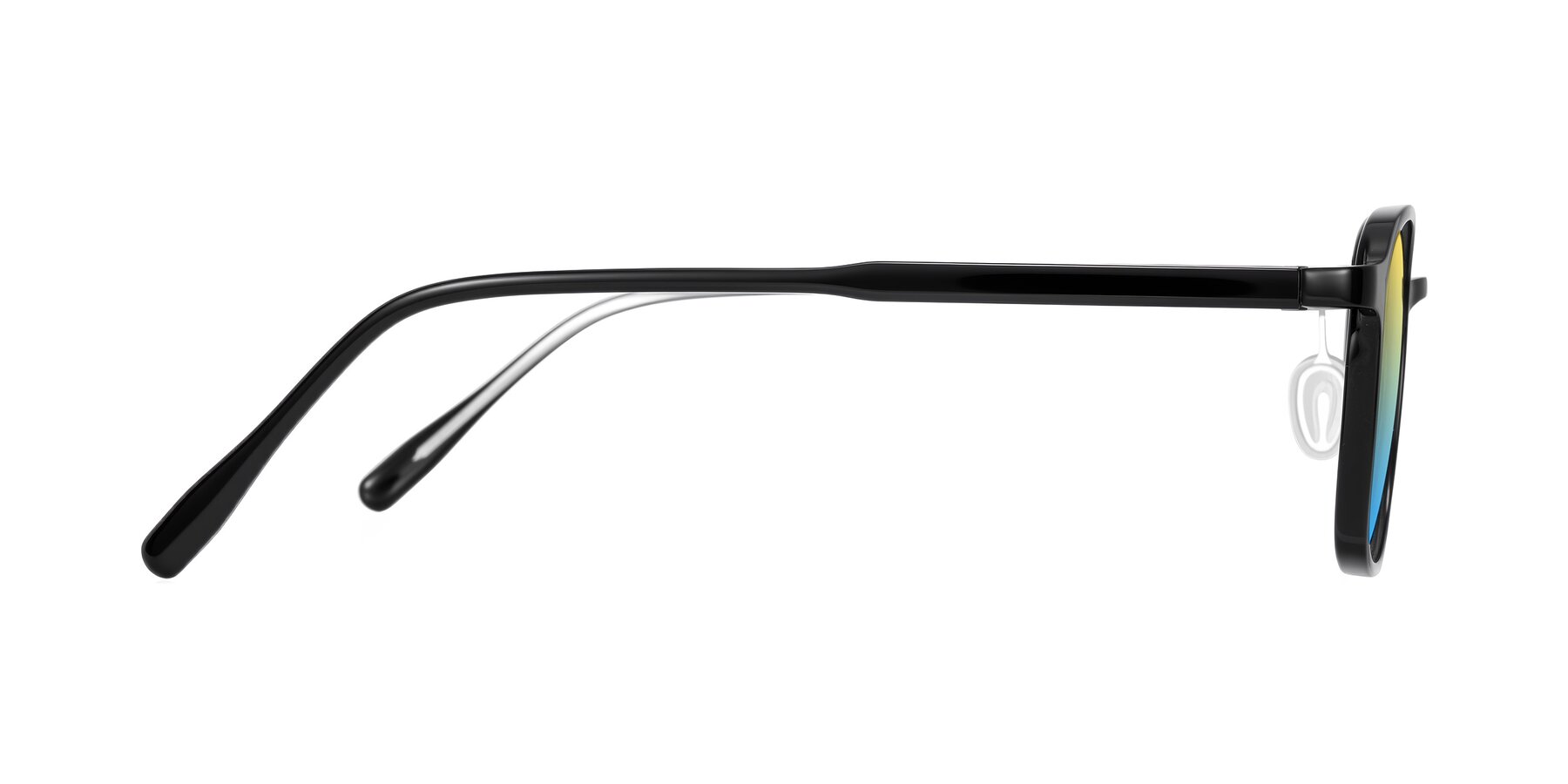 Side of Sogge in Black with Yellow / Blue Gradient Lenses