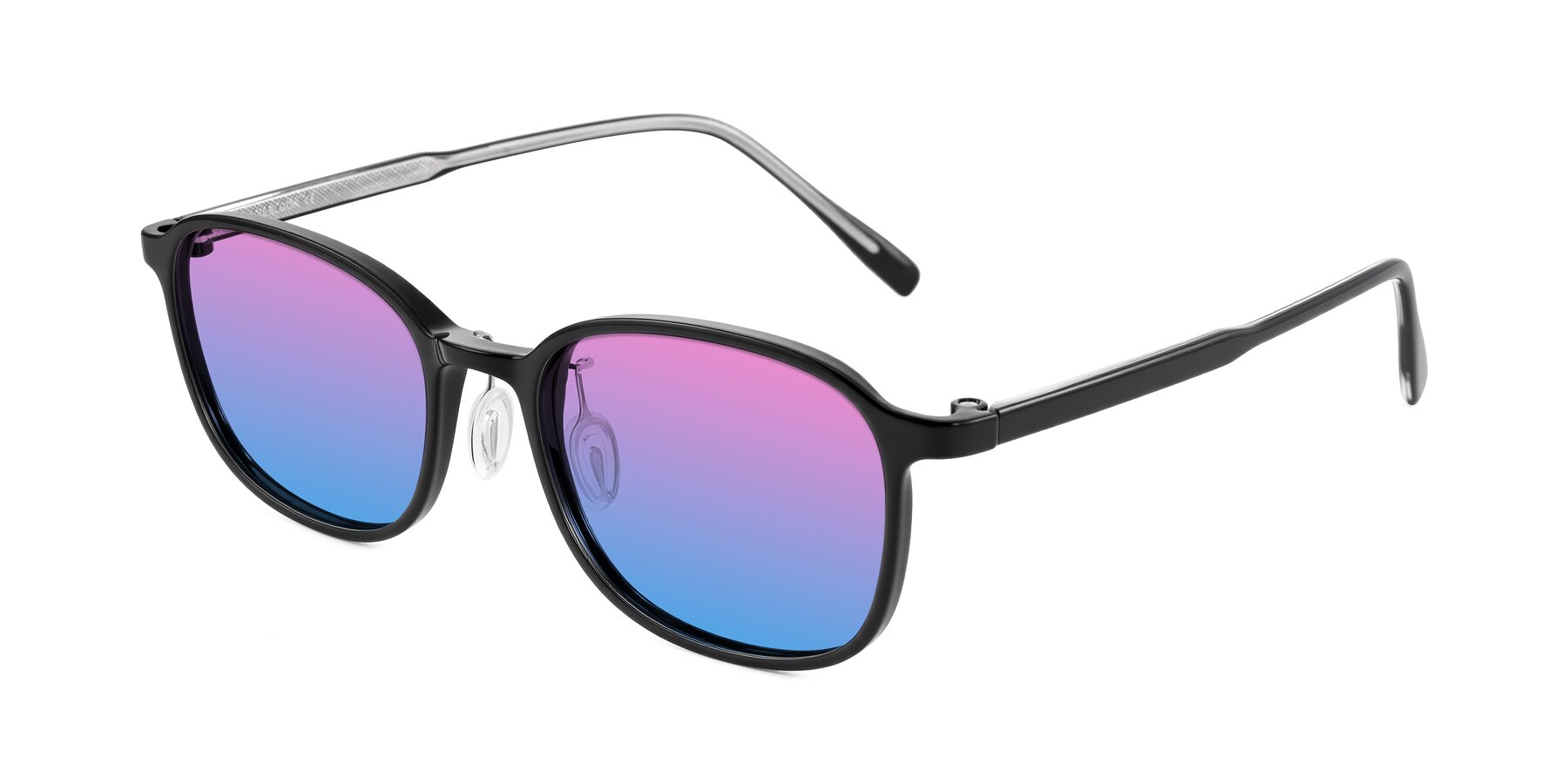 Angle of Sogge in Black with Pink / Blue Gradient Lenses